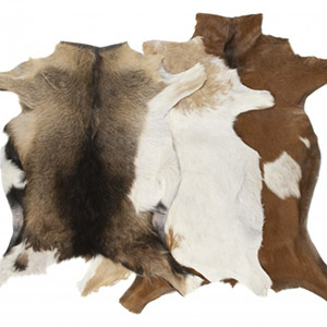 Goat skin rug tannery manufacturer leather wholesale skins