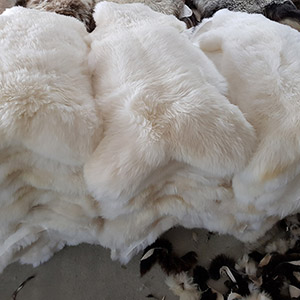Sheepskin white tannery manufacturer wholesale leather rug 